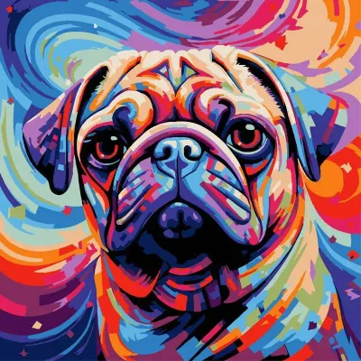 Buldogue Frances - Tela Numerada Black